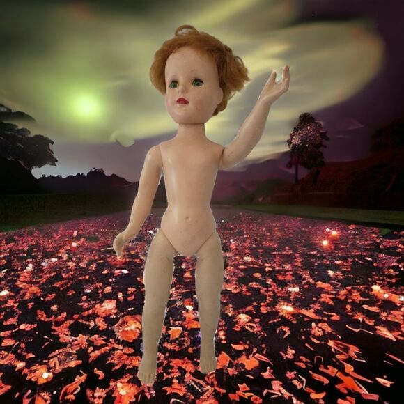 Creepy Doll Vintage Halloween Walking Sleep Eyes Dirty American Character Doll - Picture 15 of 16